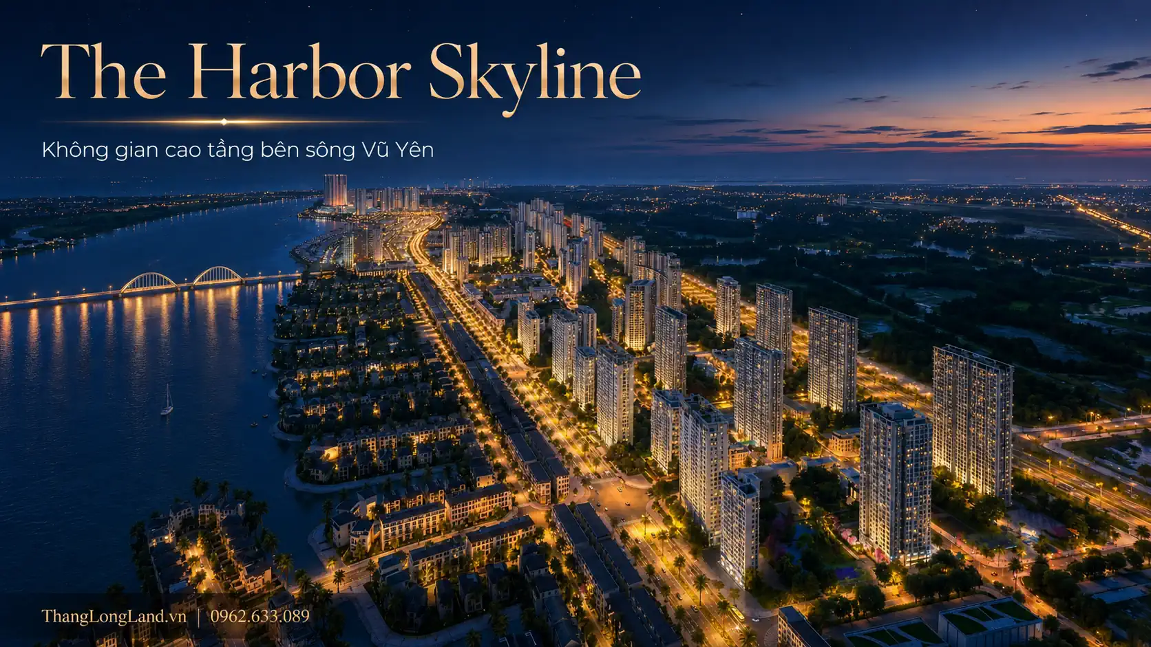 Phối cảnh dự án Imperia Royal Island về đêm.